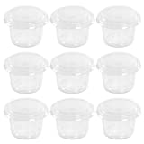 TOYANDONA 200 Piezas 30ml Vasos Desechables de Gelatina Recipiente con Tapas Control de Porciones Contenedores de Alimentos Salsas Especias Líquido